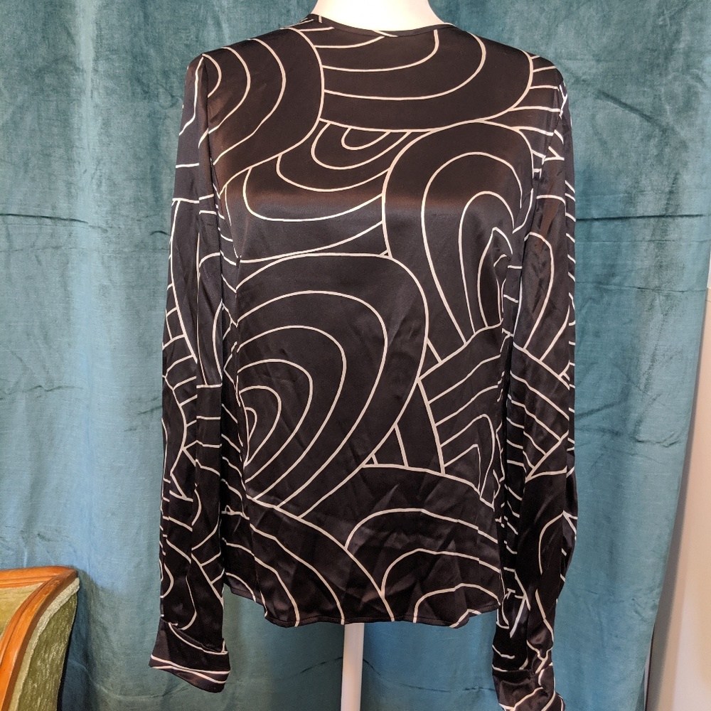 Vintage Feraud Silk Blouse New with Tags Size 8